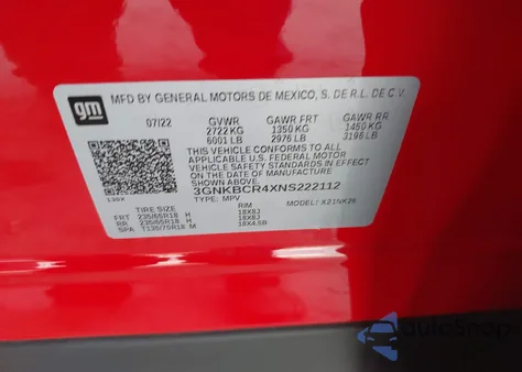 2022 Chevrolet Blazer Fwd 2Lt from USA, damaged, VIN 3GNKBCR4XNS222112